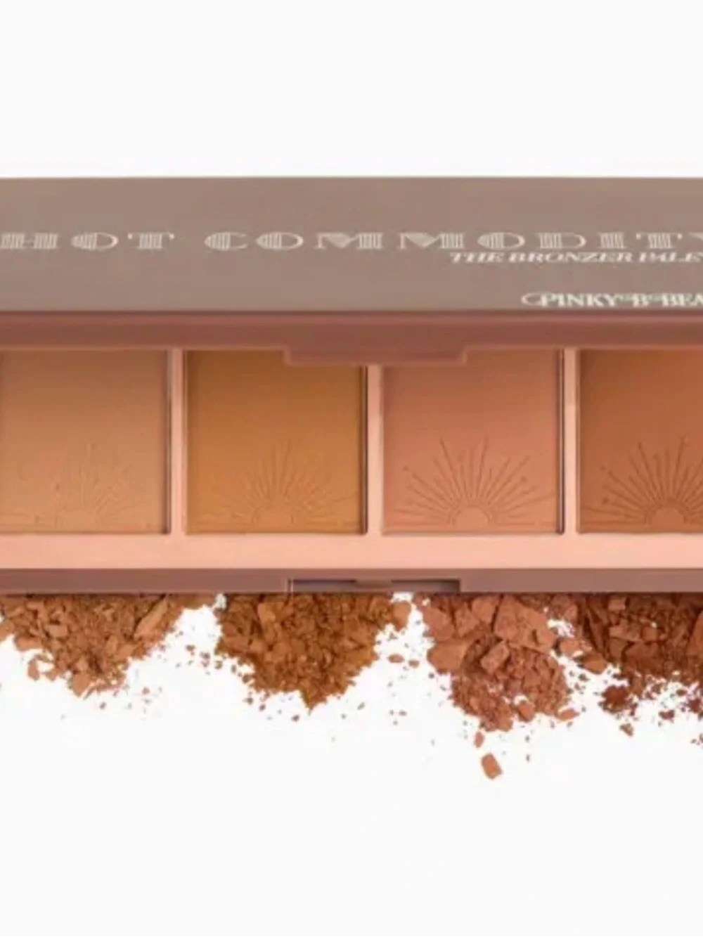 Pink Rose Neutral-to-Warm Bronzer & Contour Palette - Brown Shades